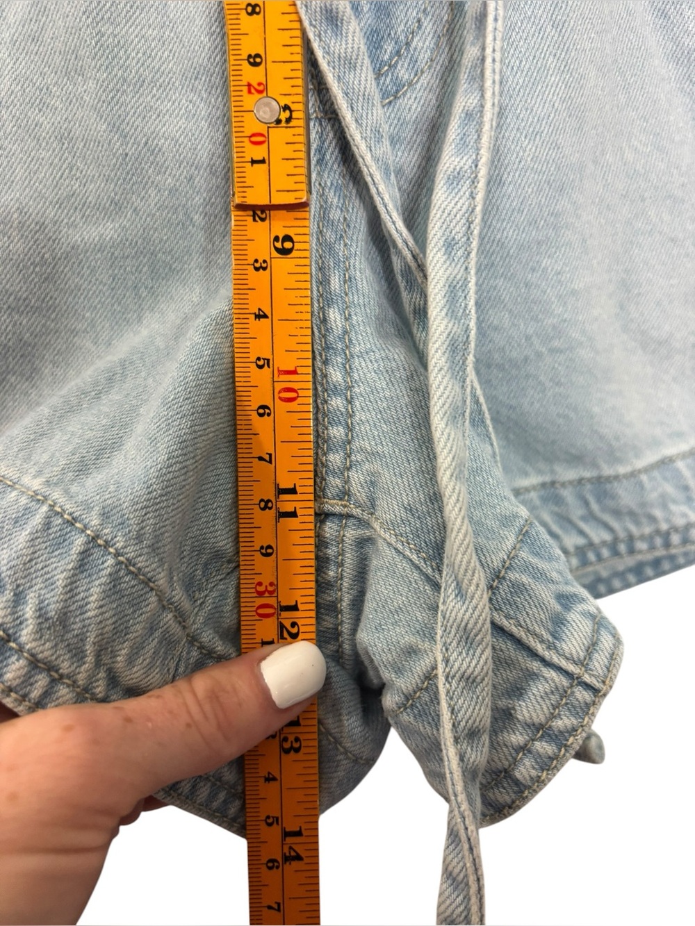 NEW Madewell Tie-Waist Denim Shorts Cotton Lightweight Summer Beach Small - Picture 10 of 12
